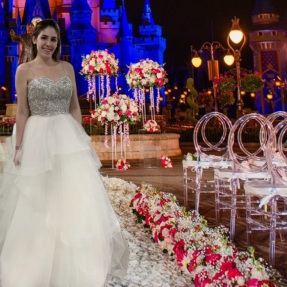 Pnina Tornai Love Wedding BallGown Crystal Corset Sz16 Style 14411 Kleinfeld NWT - Picture 9 of 15